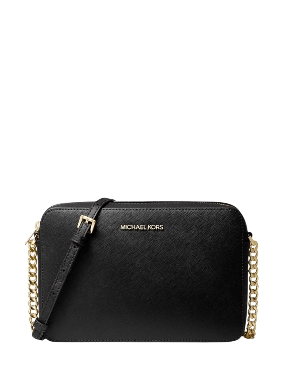 MICHAEL KORS EUC Black Jet Set Saffiano Crossbody Bag